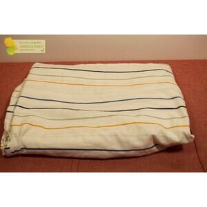 Pillowfort Microfiber Kids' Flat Sheet Blue Striped Twin